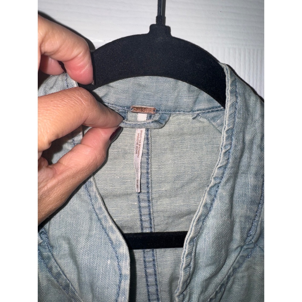 Free people Embroidered denim jacket - Picture 3 of 5